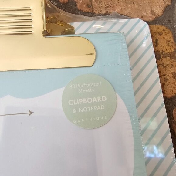 New Graphique De France Clipboard & Notepad With 80 Perforated Sheets 6" - Picture 4 of 5